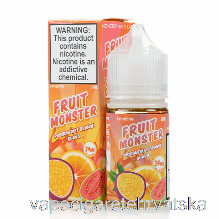 Vape Cigarete Passionfruit Naranča Guava - Voćne čudovišne Soli - 30ml 24mg